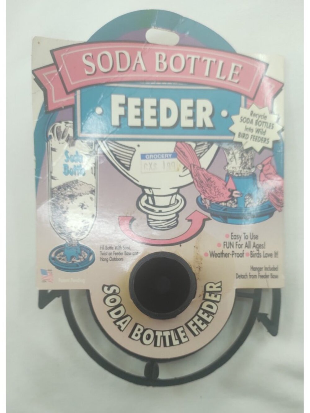 Vintage Soda Bottle Bird Feeder Kit Recycle Wild Bird Seed Hanging Backyard New
